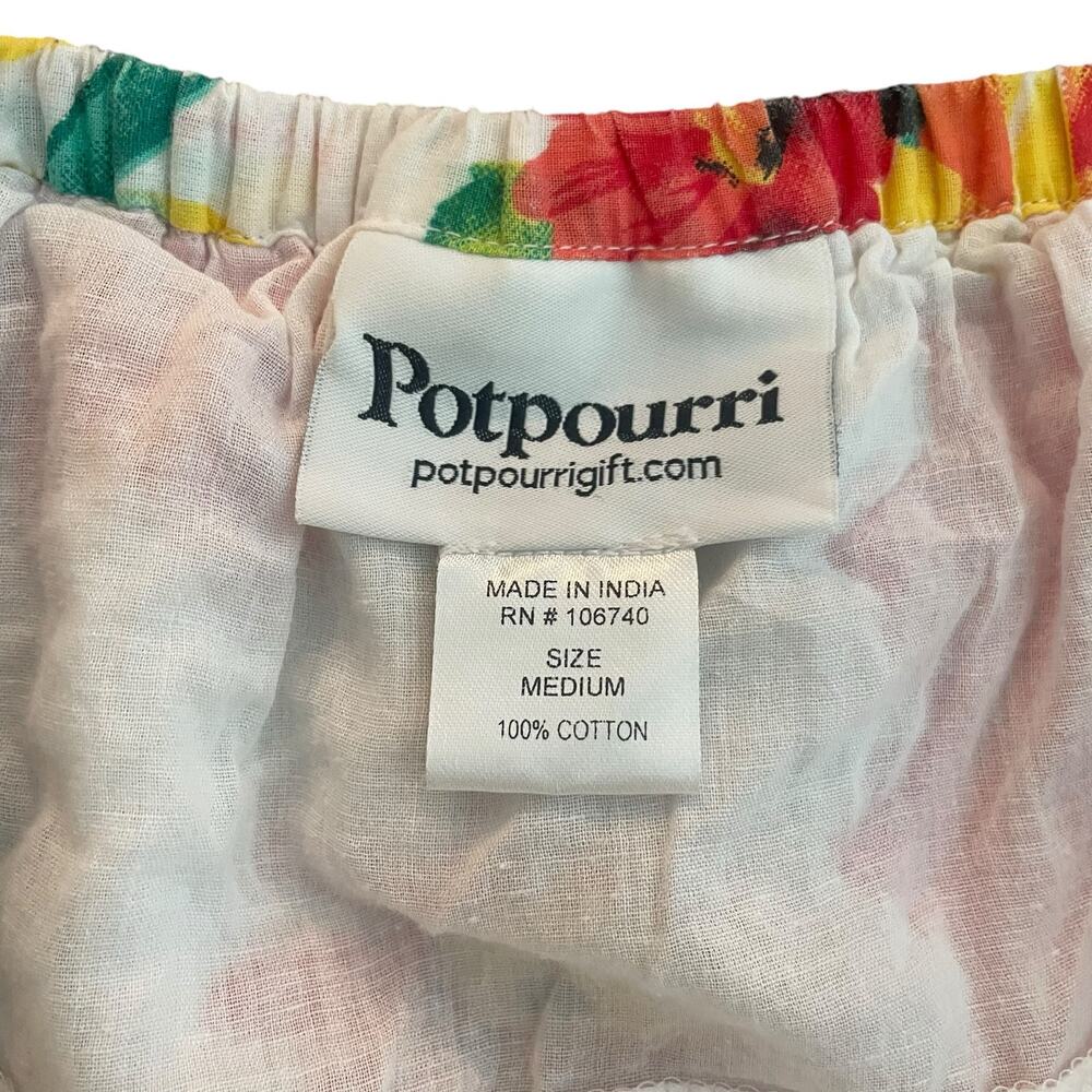 Vintage Potpourri Floral Flared Cotton Aline Skirt Size Medium EUC - Picture 2 of 4